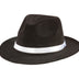 Amscan Gangster Fedora Hat Black w/White Band