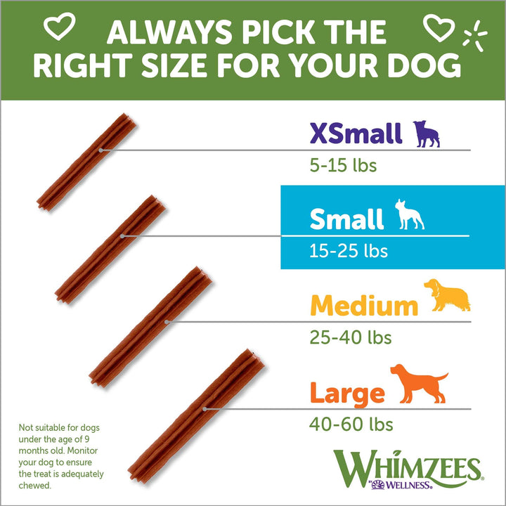 WHIMZEES by Wellness Dental Chews for Dogs, Natural, Long Lasting Treats for Cleaner Teeth & Fresher Breath, Grain Free & Hypoallergenic, 28 Chews