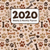 2020 Weekly and Monthly Planner: Brown Beige Dog Themed Full Year 52 Week Calendar Planner Organizer Including Holidays for Dog and Puppy Lovers (Dog and Puppy Planner Brown and Beige)