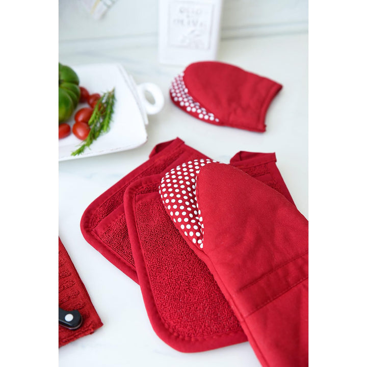 Ritz Terry Potholder & Hot Pad: Unparalleled Heat Resistant, Durable 100% Cotton  Ergonomically Designed for Optimal Grip  Easy-Care Machine Washable  Perfect for Your Kitchen  Paprika Red, 2-Pk