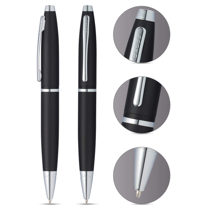 Cross Calais Refillable Ballpoint Pen, Medium Ballpen, Includes Premium Gift Box - Matte Black