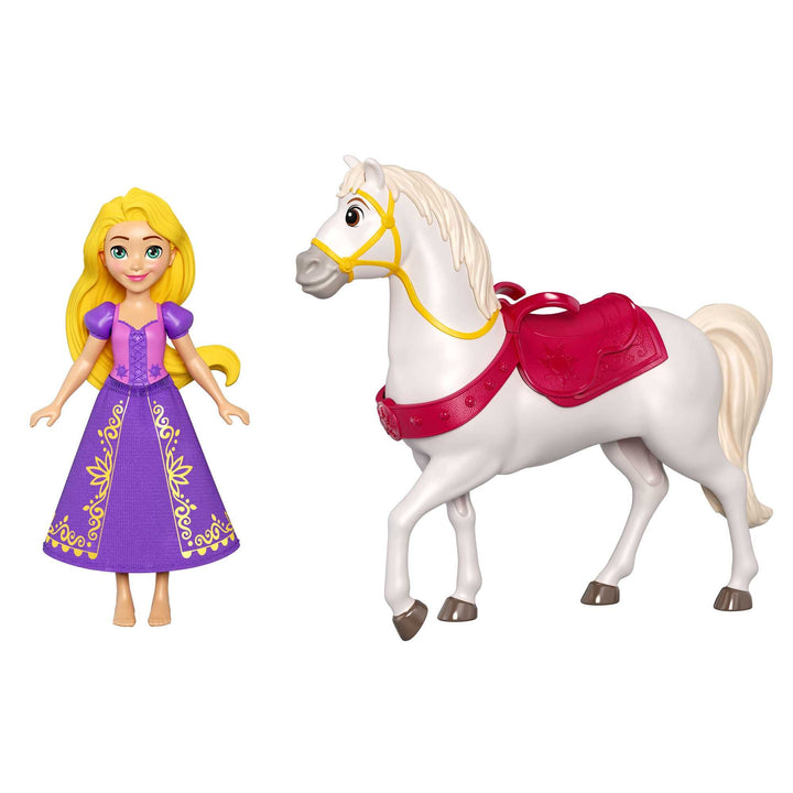 Mattel Disney Princess Rapunzel Small Doll and Maximus Horse with Saddle, from Mattel Disney Movie Tangled Modern