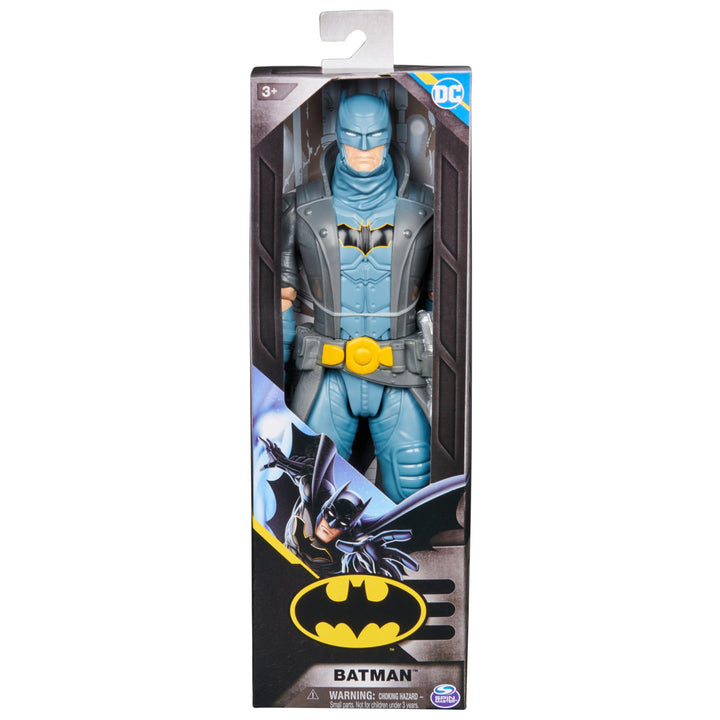 DC Comics, Batman Action Figure, 12-inch Super Hero Collectible Kids Toys for Boys and Girls, Ages 3+ Batman 12" (Blue/Gray)