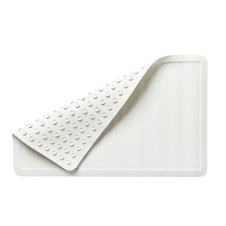 Rubbermaid Commercial Products Bath Tub and Shower Mat, Safti-Grip Non-Slip Bathroom Mat for Shower/Bathtub with Suction Cups, Machine Washable, 14-Inch X 24-Inch, Medium, White