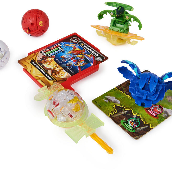 Bakugan Battle 5-Pack, Special Attack Bruiser, Dragonoids, Hammerhead, Nillious; Customizable, Spinning Action Figures, Kids Toys for Boys and Girls 6 and up Special Attack Bruiser, Special Attack Dragonoid, Titanium Dragonoid, Hammerhead, Nillious