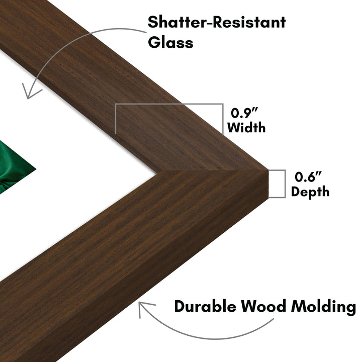 Americanflat 8x10 Picture Frame in Walnut - Use as 5x7 Picture Frame with Mat or 8x10 Frame Without Mat - Engineered Wood Photo Frame with Shatter-Resistant Glass and Easel for Wall and Tabletop