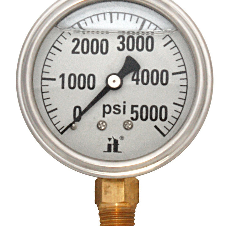 Zenport LPG5000 Zen-Tek Glycerin Liquid Filled Pressure Gauge, 5000 PSI, Box of 10 Pack of 10