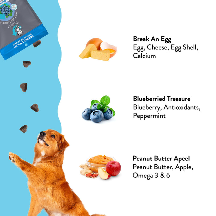 Shameless Pets Soft-Baked Dog Treats, Vegetarian Variety 3-Pack - Natural & Healthy Dog Chews for Small, Medium & Large Dogs - Dog Biscuits Baked & Made in USA, Free from Grain, Corn & Soy Plant-Based Variety Pack 6 Ounce (Pack of 3)