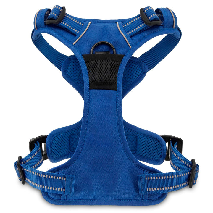 Voyager Dog Harness Dual Leash Attachment No-Pull Control Adjustable Soft but Strong Pet Harness for Medium and Large Dogs with 3M Reflective Technology - Royal Blue Lattice, L (Chest: 25 - 30") L (Chest: 25 - 30") Harness (Royal Blue Lattice Nylon)
