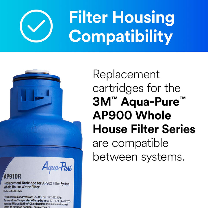 3M Aqua-Pure Whole House Sanitary Quick Change Replacement Water Filter Cartridge AP910R, 5621001