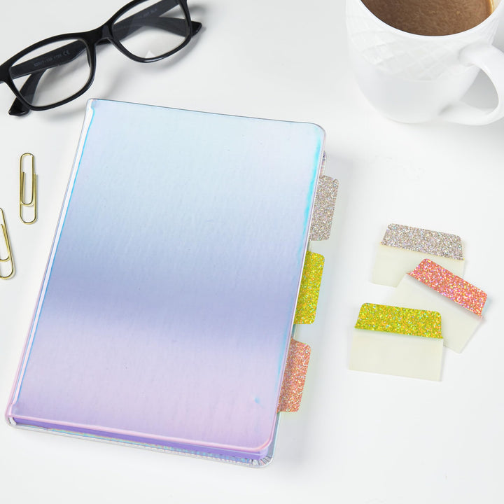 Avery Multi-Use Ultra Tabs, 2" x 1.5", Holographic Sunset Ombré Colors, 18 Repositionable Page Tabs (74148) 18 tabs