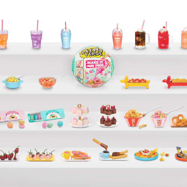 MGA's Miniverse Make It Mini Food Cafe Series 2 Mini Collectibles, Mystery Blind Packaging, DIY, Resin Play, Replica Food, NOT Edible, Collectors, 8+(Multi Color)