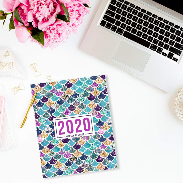 2020 Weekly Planner: January 1, 2020 to December 31, 2020: Weekly & Monthly View Planner, Organizer & Diary: Mermaid Theme 767-2