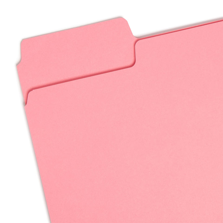 Smead SuperTab File Folder, Oversized 1/3-Cut Tab, Letter Size, Dark Pink, 12 per Pack (11819)