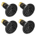 Simple Deluxe 25W/40W/50W/60W/100W/150W Ceramic Heat Emitter Reptile Heat Lamp Bulb No Light Emitting Brooder Coop Heater for Amphibian Pet & Incubating Chicken, Black/4-Pack, 40W 40 Watts