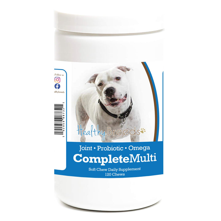 Healthy Breeds Pit Bull All in One Multivitamin Soft Chew 120 Count Pit Bull, White