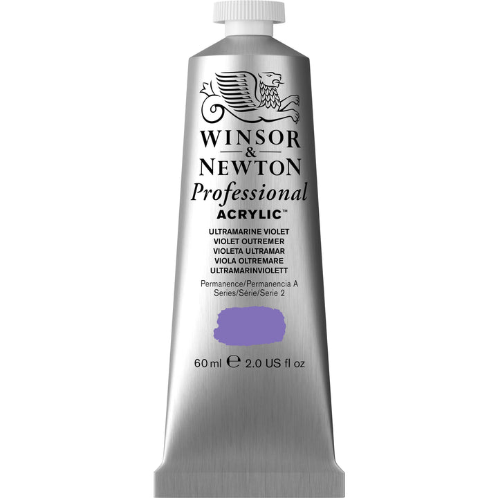 Winsor & Newton Professional Acrylic Paint, 60ml (2-oz) Tube, Ultramarine Violet 2-oz Tube