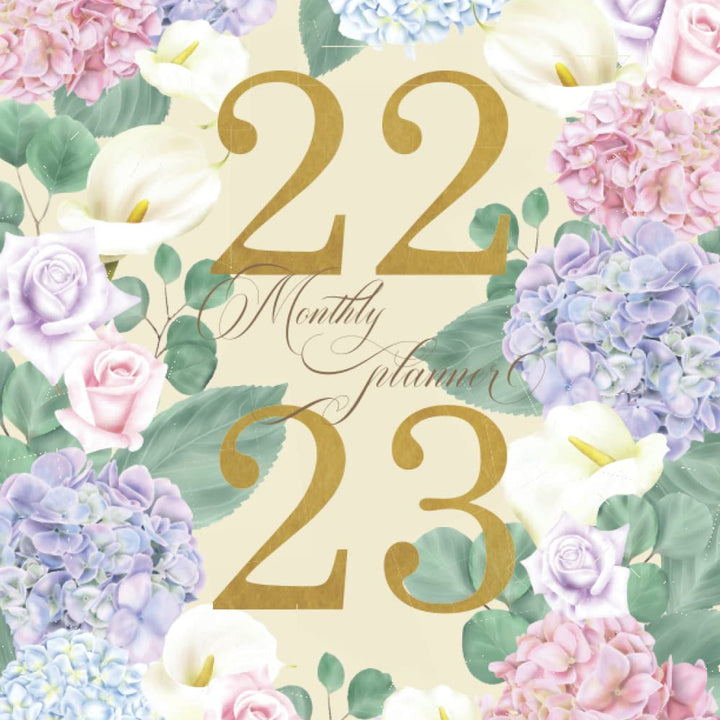 2022-2023 Monthly Planner: Large 2 Year Planner with To Do List | 1 Extra Month for 2024 [Hydrangea, Rose & Arum Lily Garden]