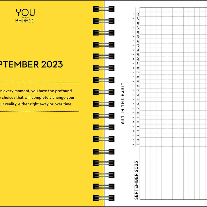 You Are a Badass Deluxe Organizer 17-Month 2023-2024 Monthly/Weekly Planner Cale