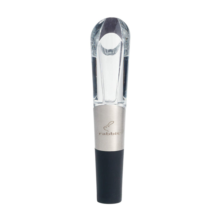 Rabbit W6127 Wine Aerator and Pourer, 1.1 x 1.1 x 5.2 inches, Clear/Stainless Steel 5.2 Inch Stainless