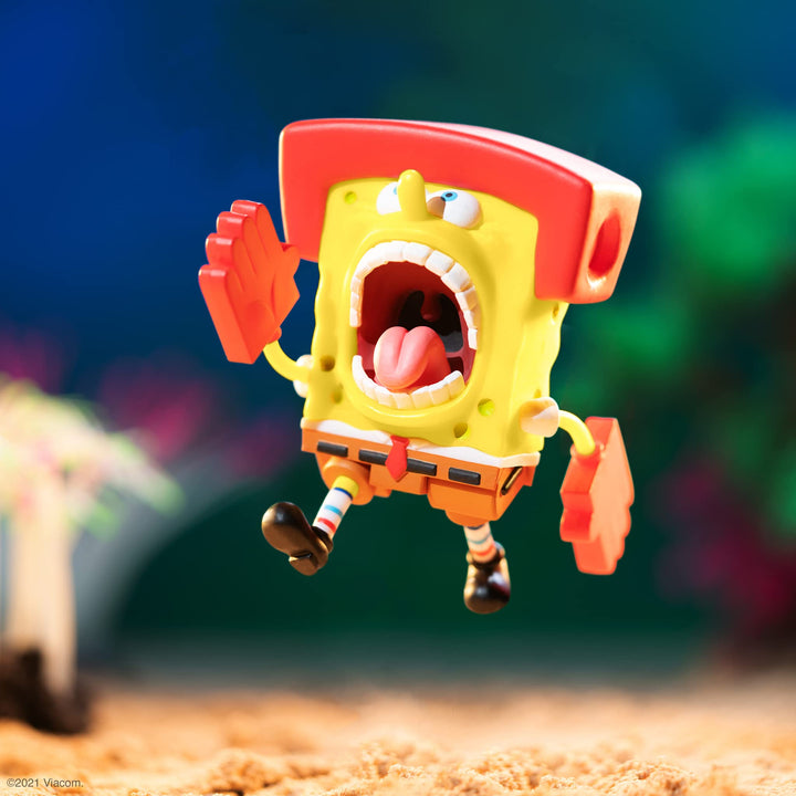 Super7 Spongebob Squarepants KAH-Rah-Tay Spongebob - 3.75" Spongebob Action Figure Classic Cartoon Collectibles and Retro Toys