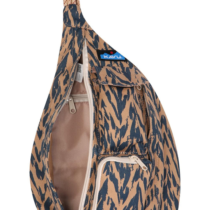 KAVU Mini Rope Bag Cotton Crossbody Sling One Size Beach Tie Dye