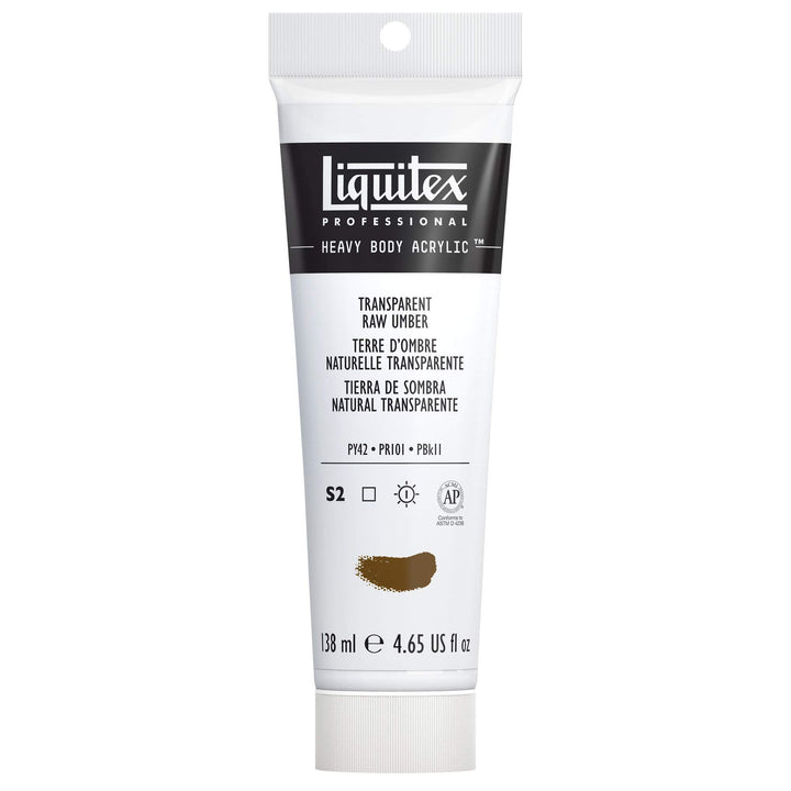 Liquitex Professional Heavy Body Acrylic Paint, 4.65-oz (138ml) Tube, Transparent Raw Umber 4.65-oz Tube