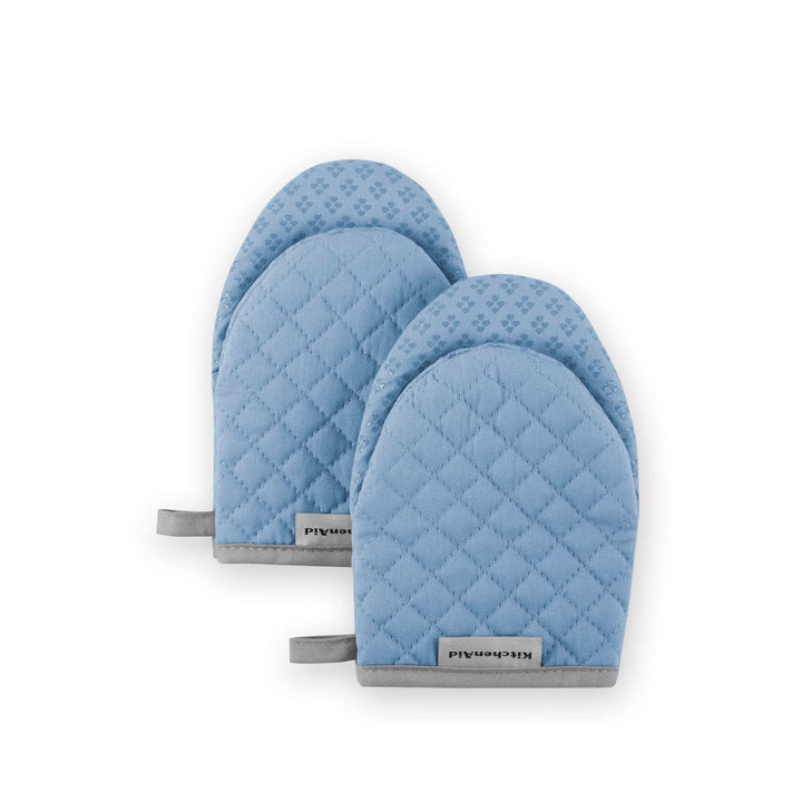 KitchenAid Asteroid Mini Oven Mitt, 5.5"x8", Blue Velvet 2 Count