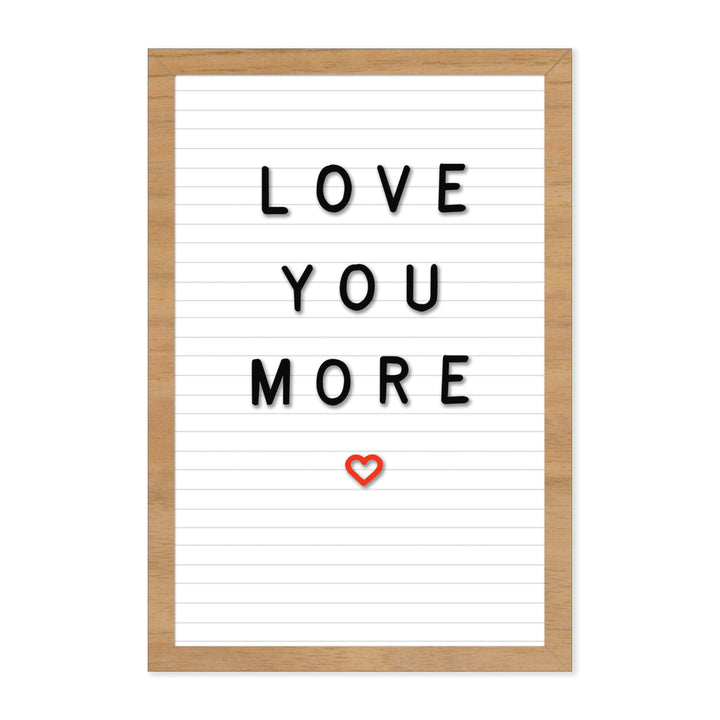 Hallmark Signature Romantic Birthday Card (Love You More Letterboard) Love You More Letterboard