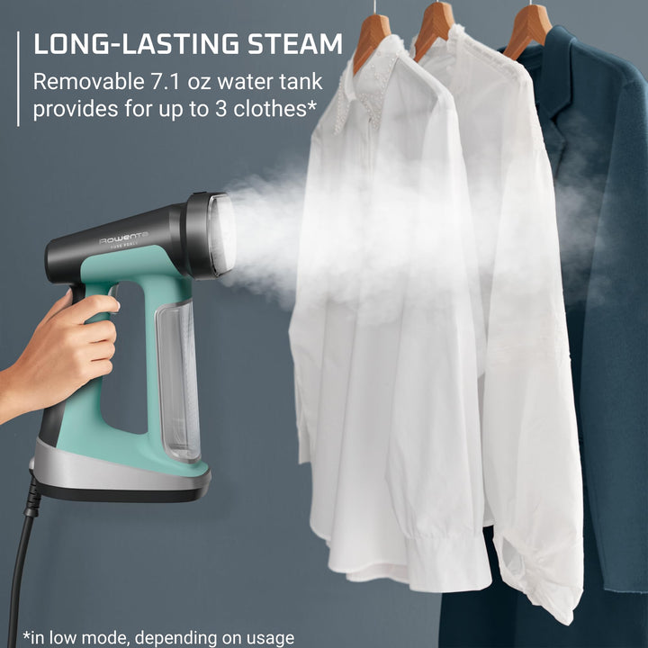 Rowenta, Steamer for Clothes, Pure Force 3in1 Steamer & Iron, 7.1 Oz Tank Capacity, Vertical Steaming, Horizontal Ironing, Lint remover, Lightweight, Auto-off, 1875 Watts, Black Clothes Steamer,DR8855 3-in-1 Iron, Steam & Lint Remover