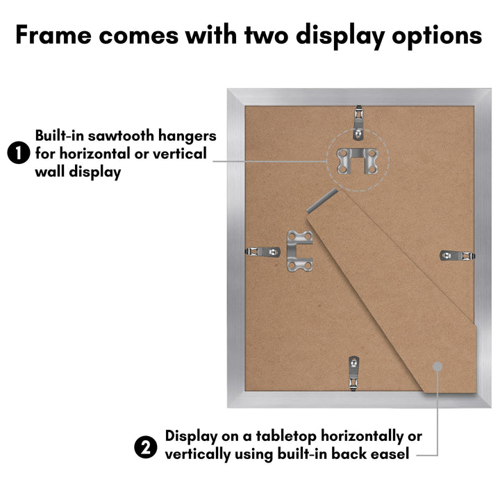 Americanflat 12x16 Picture Frame with Polished Plexiglass - Set of 5 - Use as 8.5x11 Frame with Mat or 12x16 Frame Without Mat - Galleria Collection - Gallery Wall Frame Set for Wall Display - White