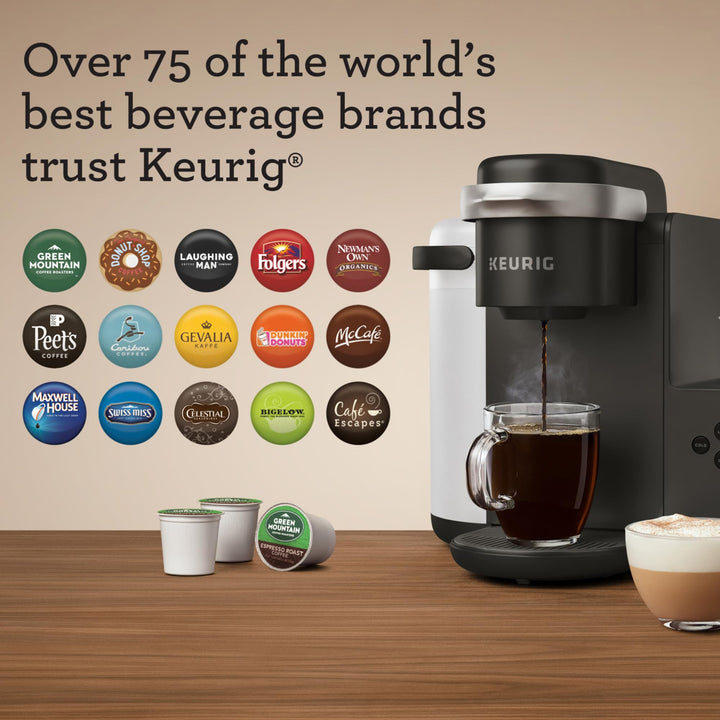 Keurig K-Café SMART Single Serve Coffee Maker with WiFi Compatibility, Latte and Cappuccino Machine with Built-In Frother, 6 Brew Sizes, Compatible with Alexa, Black