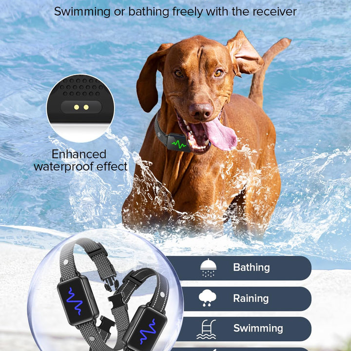 Dog Shock Collar, Ycoev Dog Training Collar with Remote, IP67 Waterproof Shockers Collar for Large Medium Small Dogs Electric Collar for Dogs with 4 Modes Beep, Vibration, Shock, Dog Finder