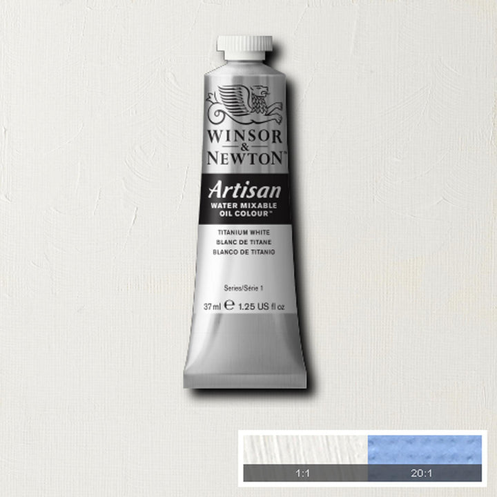 Winsor & Newton Artisan Water Mixable Oil Colour, 1.25-oz (37ml), Titanium White 37-ml Tube