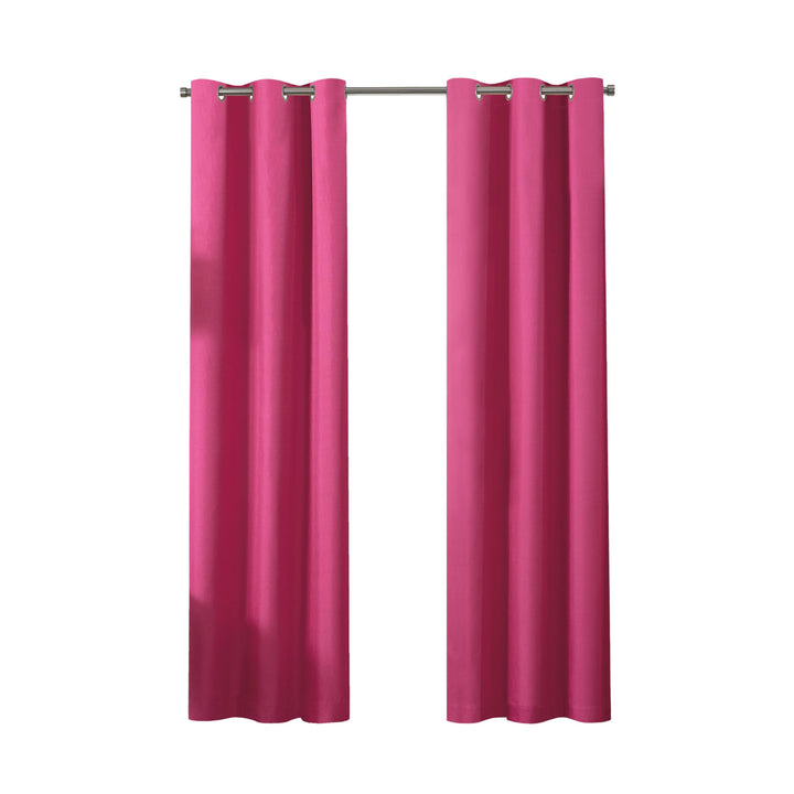 Eclipse Kendall Blackout Curtain, Thermal Insulated Grommet Window Panel, Noise Reducing Curtains for Bedroom, Living Room or Nursery, (1 Panel), 54 in Long x 42 in Wide, Raspberry 42"W x 54"L (Pack of 1)