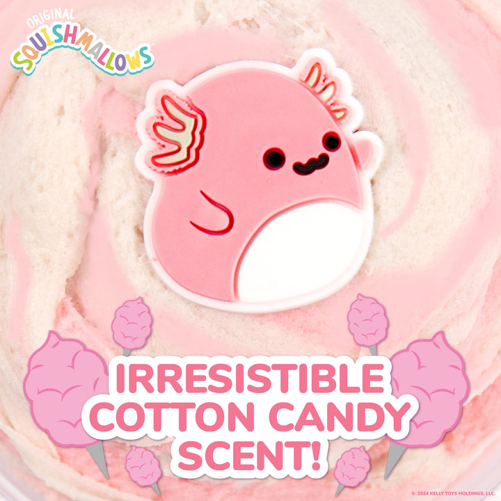 SQUISHMALLOWS Original Archie The Axolotl Premium Scented Slime, 8 oz. Smooth Slime, Cotton Candy Scented, 3 Fun Slime Add Ins, Pre-Made Slime for Kids, Great 6 Year Old Toys, Super Soft Sludge Toy