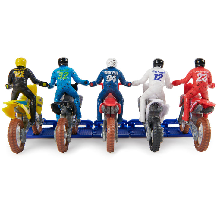 Authentic 5-Pack of 1:24 Scale Die-Cast Motorcycles with Rider Figure, Toy Moto Bike for Kids and Collectors Ages 3 and up