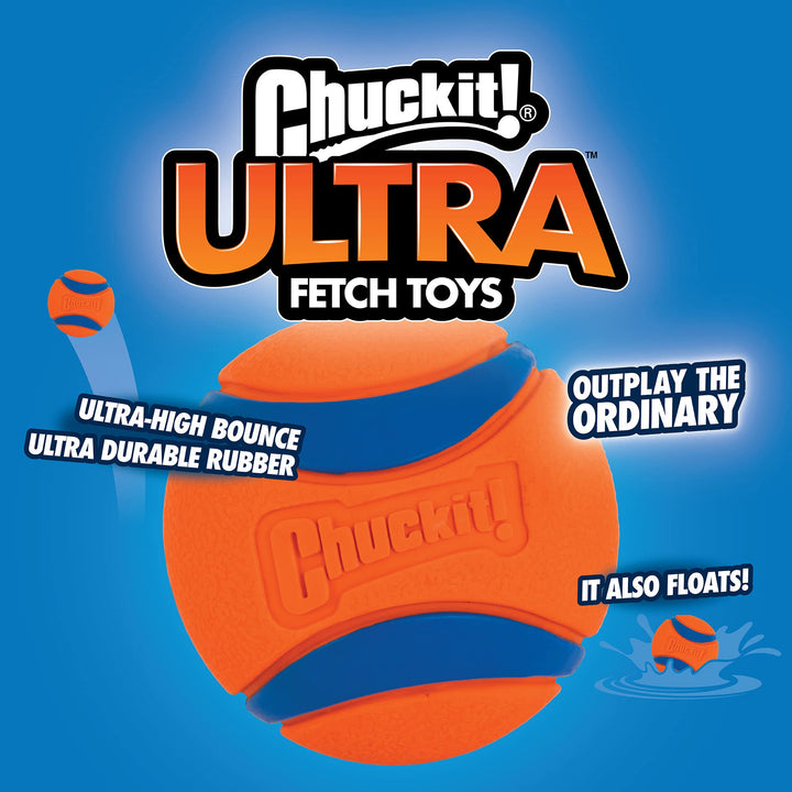 Chuckit Ultra Ball Dog Toy, XXL (4 Inch Diameter), Pack of 1, for breeds 100+ lbs XXL (4" Ball) Ball(s) Only