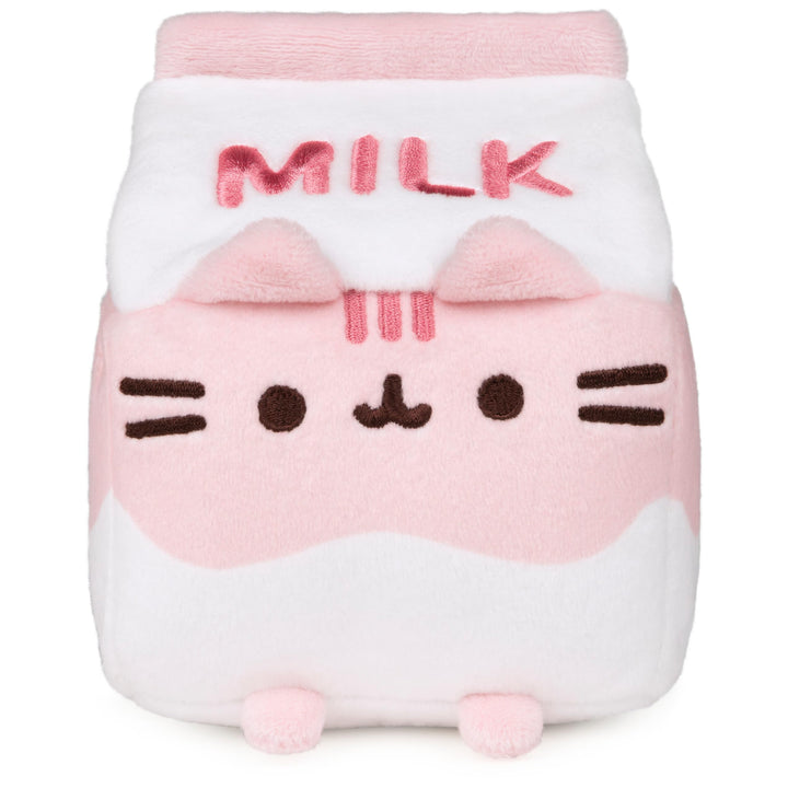 GUND Pusheen Strawberry Milk Plush Cat Stuffed Animal for Ages 8 and Up, Pink/White, 6”