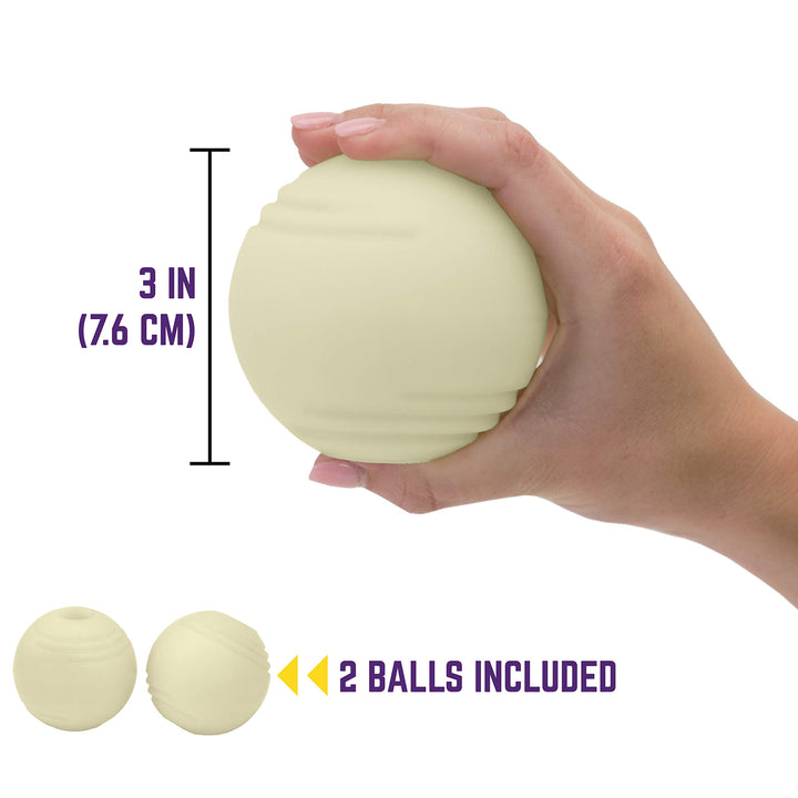 Chew King Glowing Fetch Ball, Dog Ball Toys, 3 Inch (Pack of 2), Fits Ball Launcher 3" 2-Pack Balls