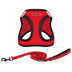Voyager Step-in Air All Weather Mesh Harness and Reflective Dog 5 ft Leash Combo with Neoprene Handle, for Small, Medium and Large Breed Puppies by Best Pet Supplies - Red, XX-Small XXS (Chest: 11.5 - 13" * Fit Cats) Leash Harness Set (Red Base)