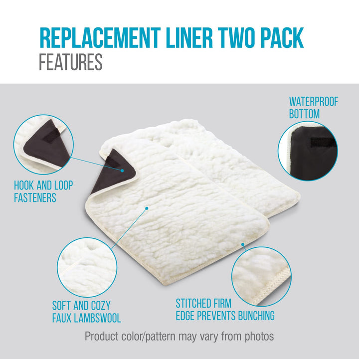 Sherpa (2 Count) Replacement Liners for Travel Pet Carriers - White, Large