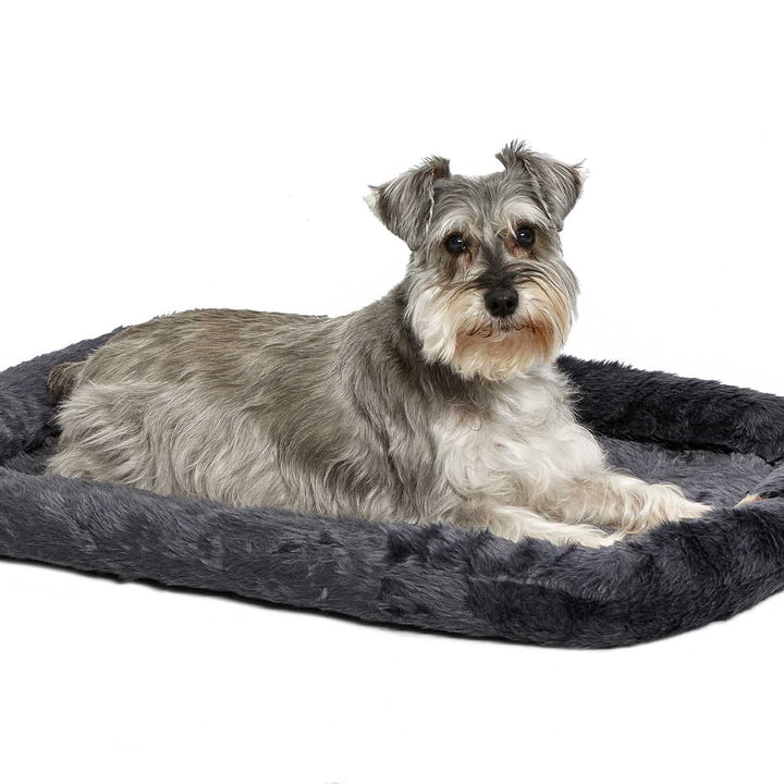 MidWest Homes for Pets Homest for Pets Bolster Dog Bed 30L-Inch Gray Dog Bed or Cat Bed w/ Comfortable Bolster | Ideal for Medium Dog Breeds & Fits a 30-Inch Dog Crate | Machine Wash & Dry