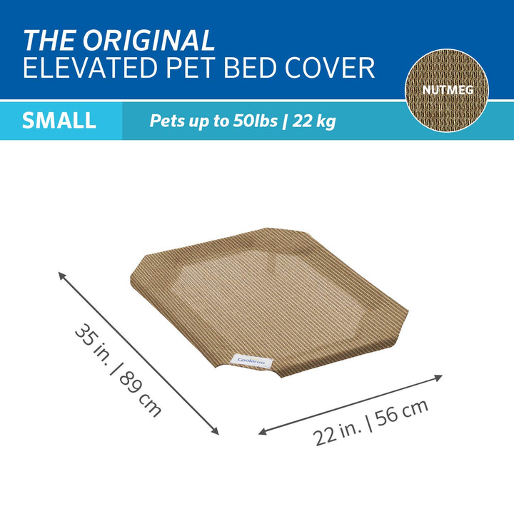 Coolaroo Replacement Cover, The Original Elevated Pet Bed by Coolaroo, Small, Nutmeg