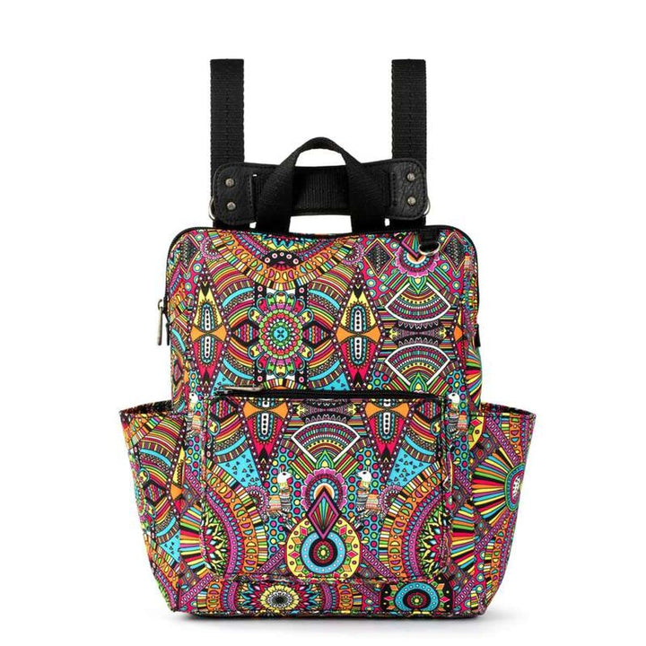 Sakroots Womens Eco-twill Eco Twill Loyola Small Convertible Backpack, Rainbow Wanderlust, One Size US