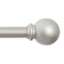 Kenney KN71608 Chelsea Ball End Standard Decorative Window Curtain Rod, 28-48" Adjustable Length, Brushed Nickel Finish, 5/8" Diameter Steel Tube, 1-Pack