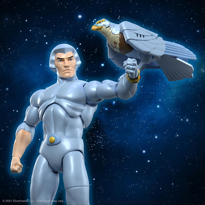 Super7 ULTIMATES! SilverHawks Quicksilver - 7" SilverHawks Action Figure with Accessories Classic Cartoon Collectibles and Retro Toys