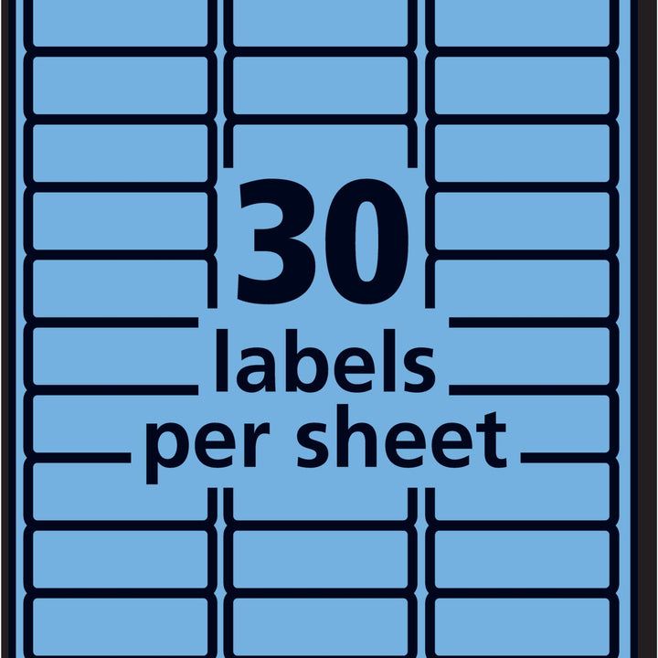 Avery Printable Address Labels with Sure Feed, 1" x 2-5/8", Pastel Blue, 750 Blank Mailing Labels (5980) 750 labels