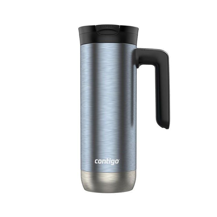 Contigo Superior 2.0 Stainless Steel Travel Mug with Handle and Leak-Proof Lid, Double-Wall Insulation Keeps Drinks Hot up to 7 Hours or Cold up to 18 Hours, 20oz Dark Ice