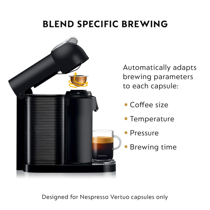 Nespresso Vertuo Coffee and Espresso Maker by Breville Machine + Capsule Set Matte Black